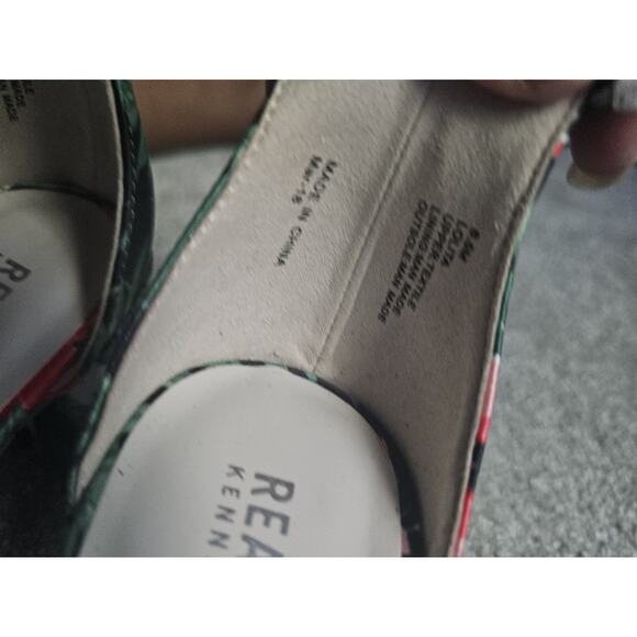 Kenneth Cole Size 8.5 Floral Heeled Sandals Block Heel Open Toe Women’s Shoes - Picture 7 of 8